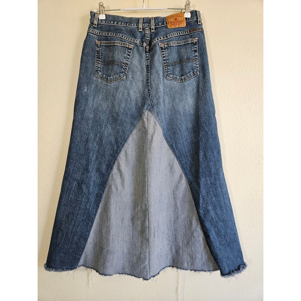 Lucky Brand Vintage Denim Maxi Skirt, Size 10/30 - Picture 2 of 9